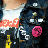 Abrasive Wheels / The Up! Up! Ups! - Split [7-inch] (Cover Artwork)