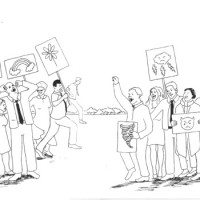 Angries / Hooray for Everything - Split [7-inch] (Cover Artwork)