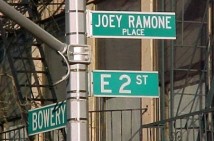 Joey Ramone Place sign most stolen in New York City