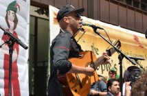 Tom Morello and Tim McIlrath (Rise Against) perfom at NATO Protest in Chicago