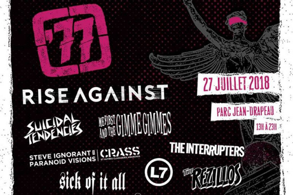Steve Ignorant, Rise Against, L7 to play '77 Montreal Fest