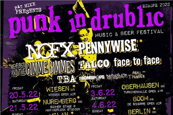 Festivals & Events: Punk in Drublic Festival announces European dates ...