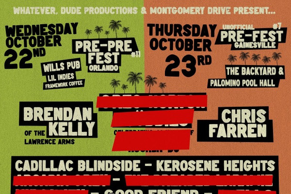 Brendan Kelly, Chris Farren, Teens In Trouble, more to play Pre-Pre Fest and Pre-Fest 2025
