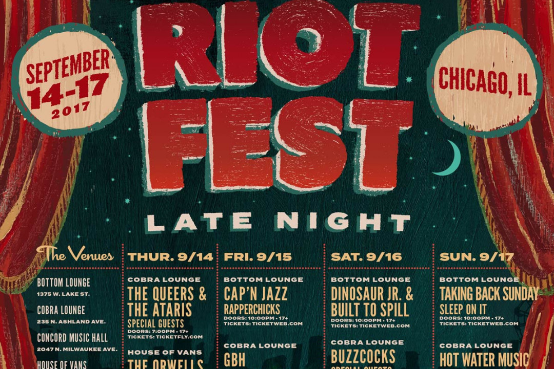 Riot Fest Chicago 2017 announces late shows