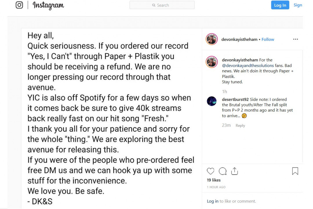 Devon Kay and the Solutions album pulled from P&P