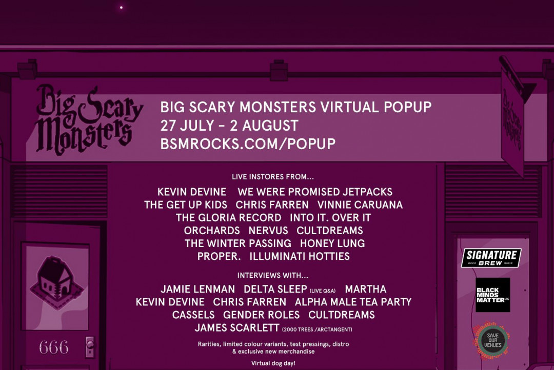 Big Scary Monsters is hosting a Virtual pop-up event