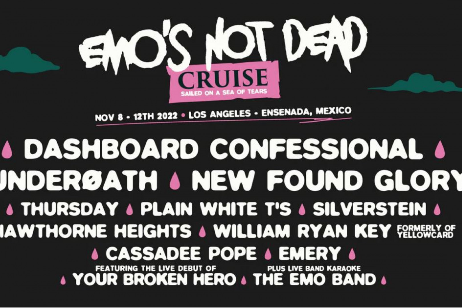 Emo's Not Dead Cruise announce lineup