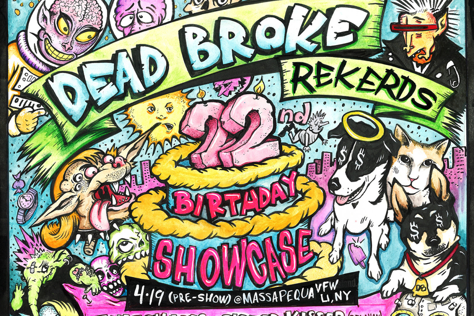 Iron Chic, Toys that Kill, Timeshared, more to play Dead Broke 22nd B-day showcase