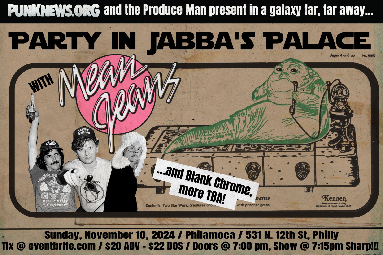 Mean Jeans to headline Party in Jabba's Palace on November 10 in Philly... er... the Dune Sea!!!