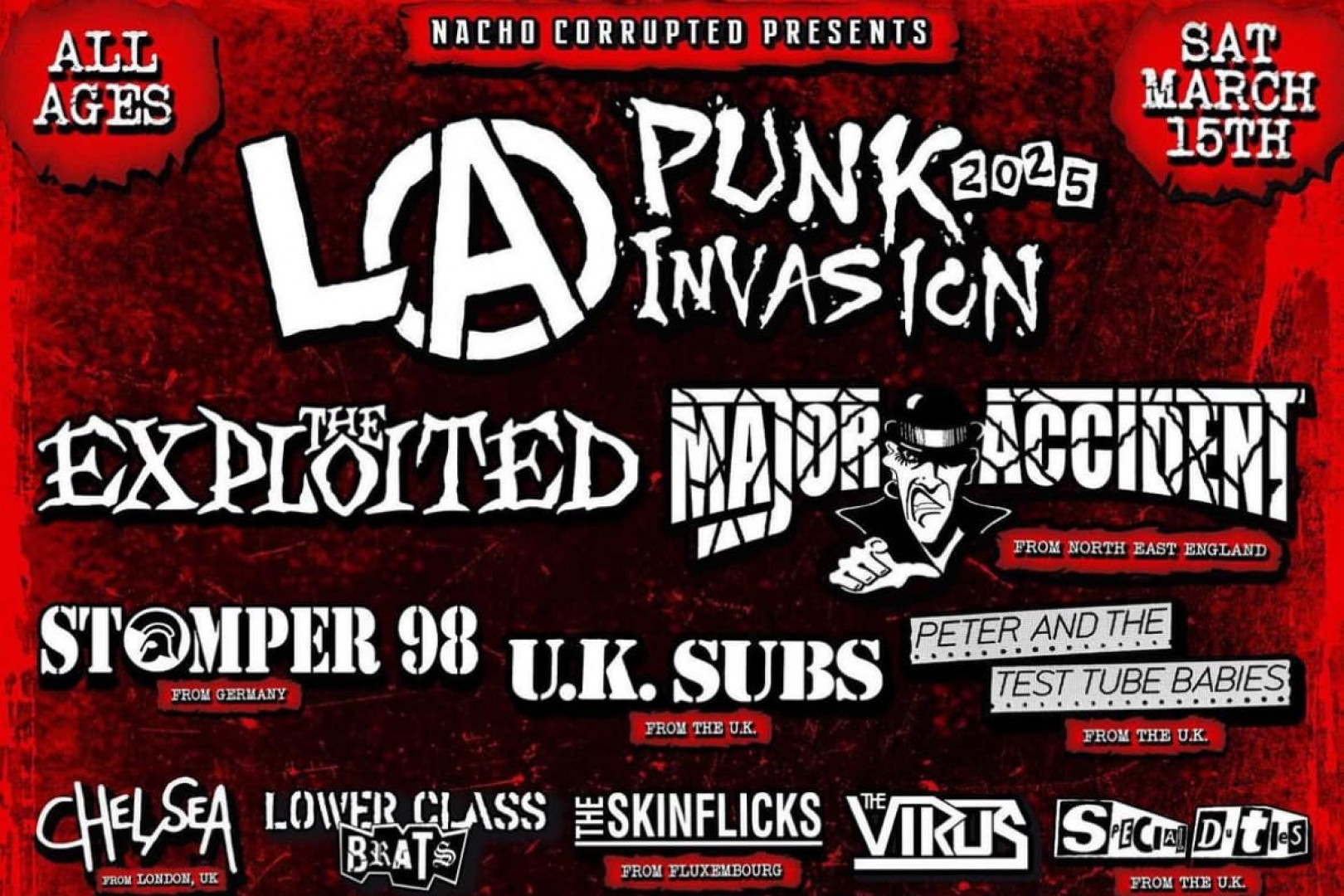 MESS, Crux, The Skeptix, more to play LA Punk Invasion 2025 kick off show