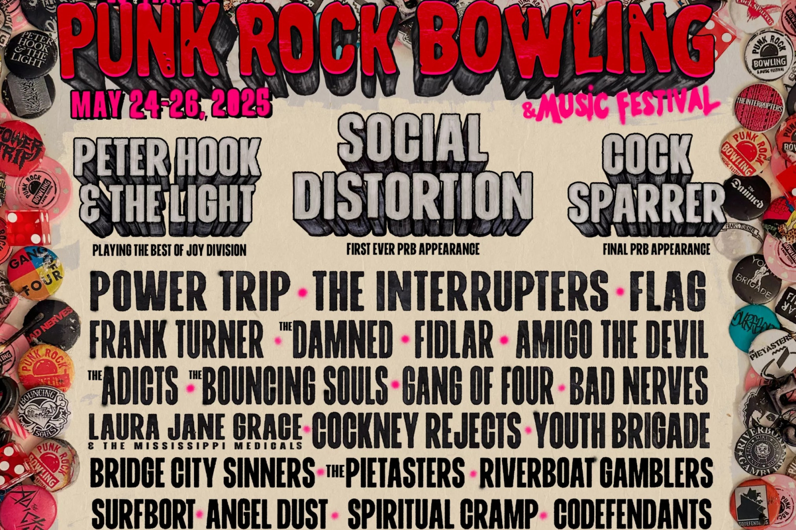 Peter Hook, Social D, Cocksparrer headline PRB 2025