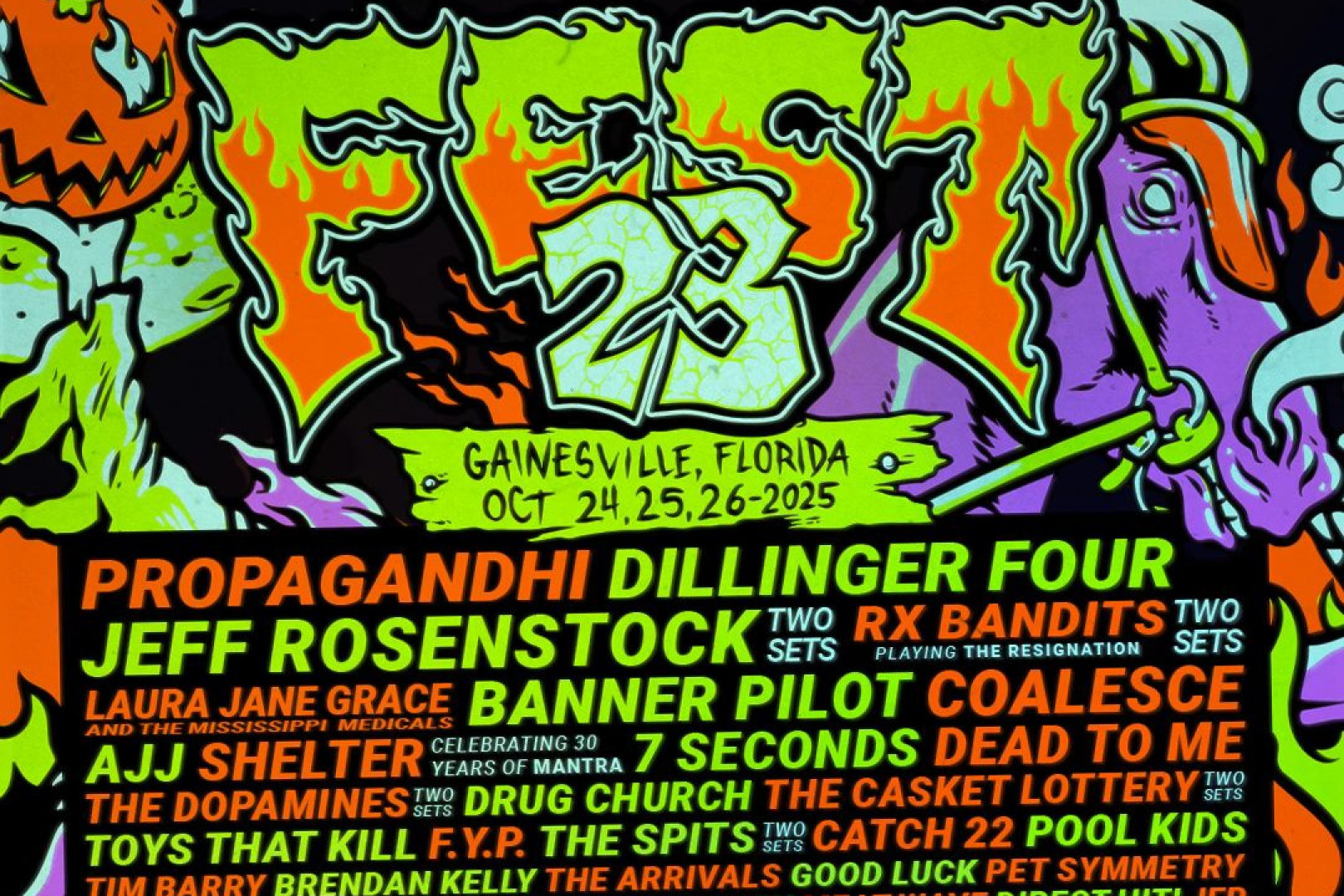 Fest 23 announces lineup - Propagandhi, D4, Rosenstock, LJG, 7 Seconds